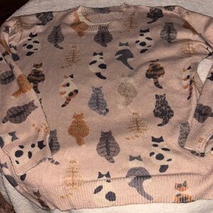 Cat Patterned Sweater